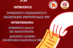 Rifondazione Comunista Massa Carrara: un incontro a Palazzo Ducale per sostenere il 'no' alla riforma della giustizia