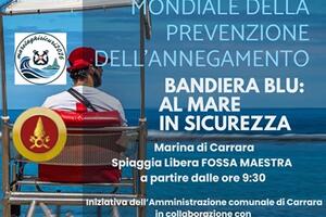 Per la Giornata Mondiale della Prevenzione dell’Annegamento, ‘Bandiera Blu al mare in sicurezza’, appuntamento sabato 25 luglio alla spiaggia libera della Fossa Maestra