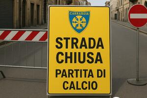 Regolamentazione della circolazione per la partita Carrarese-Frosinone in programma sabato primo novembre allo Stadio dei Marmi