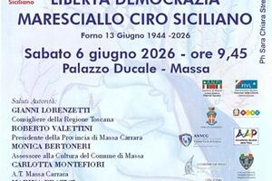 "Premio Pace giustizia Libertà democrazia - Maresciallo Ciro Siciliano- Forno 12 giugno1944": sabato 6 giugno la cerimonia di premiazione