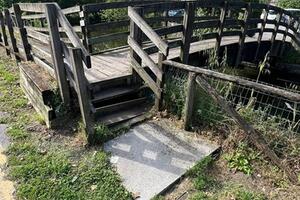 Ponticello in legno sul fiume Frigido in stato di degrado: il consigliere Tarantino e il comitato &quot;Tra la Gente&quot; chiedono un intervento immediato