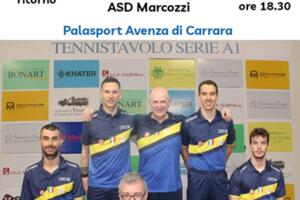 Tennistavolo Campionato Serie A1: l&#039;Apuania Carrara incontra il Cagliari in casa nella prima giornata di ritorno