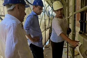 Palazzo Ducale: sopralluogo dell'Onorevole Alessandro Amorese con il Presidente della Provincia sullo stato dei lavori di restauro