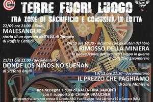 Terre Fuori Luogo: un operaio dell&#039;Ilva di Taranto apre la rassegna sull&#039;estrattivismo