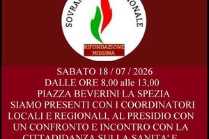 Rifondazione Missina: a La Spezia incontro tra i coordinatori e i cittadini su sanità e problemi della città il 18 luglio