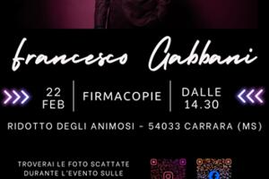 Conto alla rovescia per il firmacopie di Francesco Gabbani a Carrara