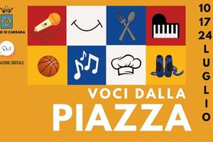 Giovedì 17 luglio il secondo appuntamento con ‘Voci dalla piazza’, il programma di dibattiti in piazza Menconi a Marina di Carrara