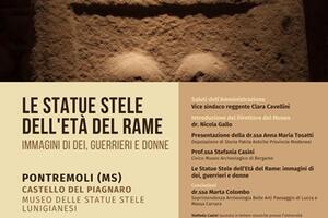 "Le statue Stele dell'età del Rame- Immagini di dei, guerrieri e donne": nuovo appuntamento con l'archeologia a Pontremoli il 10 aprile