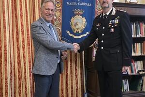 Il presidente della Provincia Roberto Valettini incontra il nuovo comandante dei Carabinieri di Massa e Carrara colonnello Andrea Fabi