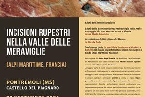 Incisioni rupestri nella Valle delle Meraviglie - Alpi Marittime Francia: conferenza di Silvia Sandrone e Nicoletta Bianchi al museo delle Statue Stele di Pontremoli
