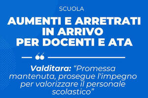 Aumenti in busta paga per il personale della scuola