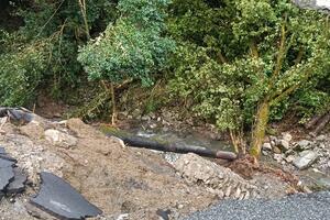 Consorzio di Bonifica: la frana del 21 agosto sulla Sp12 di Bagnone ha provocato la rottura della rete irrigua