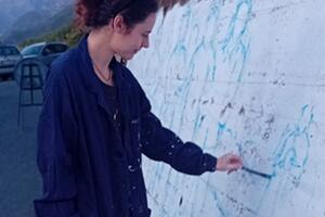 Iniziato il murales dedicato a Ornato Mussi, il fornaio dei partigiani a Pariana