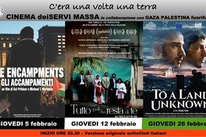 Al Cinema dei Servi di Massa una breve rassegna di Cinema per la Palestina.
