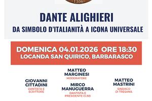 A Barbarasco il convegno su Dante icona universale, domenica 4 gennaio