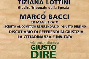 "Giusto dire No", A Tresana domenica 15 febbraio incontro con i magistrati Bacci e Lottini