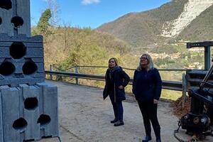 Frane sulle colline di Carrara: il sopralluogo del sindaco Arrighi