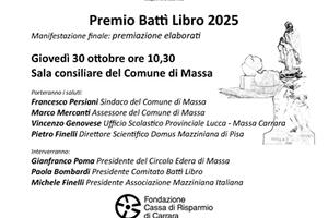 XVI^ edizione del Premio Letterario Battì Libro: la premiazione  nella sala consiliare del comune di Massa il 30 ottobre