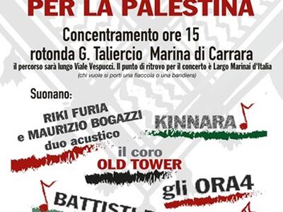 Un&#039;altra manifestazione per la Palestina organizzata dal gruppo massese Gaza Fuori fuoco