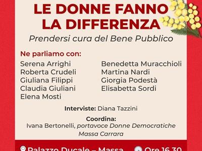 8 marzo: incontro con le donne del Pd impegnate in politica a Palazzo Ducale