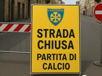 Regolamentazione della circolazione per la partita Carrarese-Reggiana in programma sabato 22 novembre allo Stadio dei Marmi
