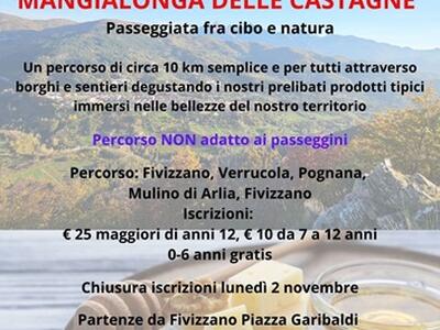"Mangialonga delle castagne": l'8 novembre a Fivizzano