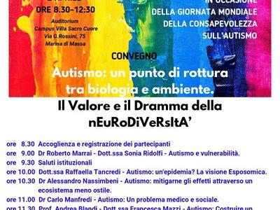 Convegno a Marina di Massa: "Autism: un punto di rottura tra biologia e ambiente. Il valore e il dramma della neurodiversità"