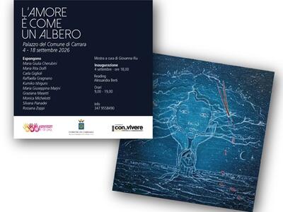 'L’amore è come un albero': una nuova mostra inaugura il 4 settembre in Comune a Carrara