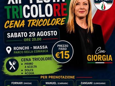 Al via la Festa Tricolore a Marina di Massa: tre giorni di confronto tra Governo, territorio e cittadini per disegnare l'Italia del futuro