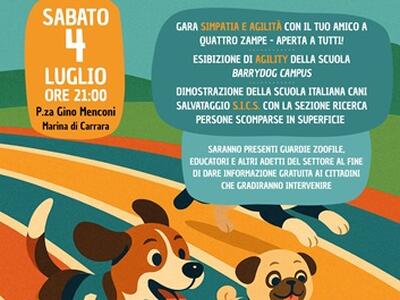 Gara simpatia e agilità con il tuo amico a  4 zampe organizzata da  Ekoclub International odv sezione Massa Carrara.