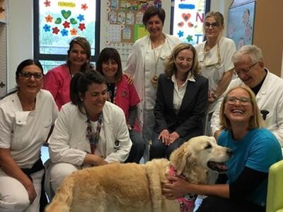 Tanti sorrisi in Pediatria all'ospedale Apuane di Massa per l'arrivo di Evelyn