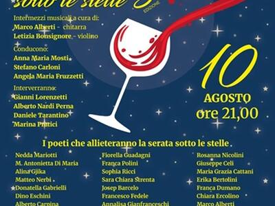 Calici di poesia sotto le stelle 10 agosto