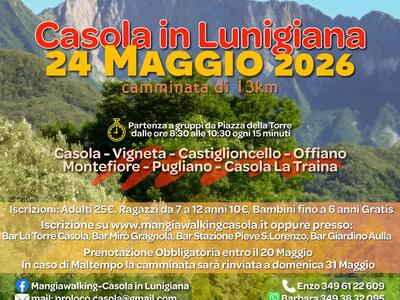 MangiaWalking Primavera Casola - Cammina, scopri, assapora, domenica 24 maggio
