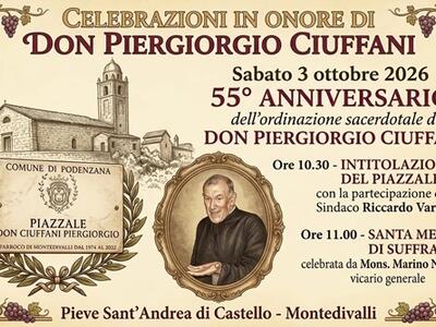 Sarà intitolato a Don Ciuffani il piazzale antistante la pieve di Montedivalli