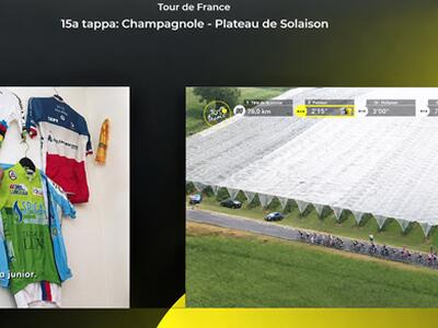 Al Tour de France, in tv, la maglia del Giro della Lunigiana: "Immagine che premia 50 anni di lavoro" il commento del direttore generale Lucio Petacchi