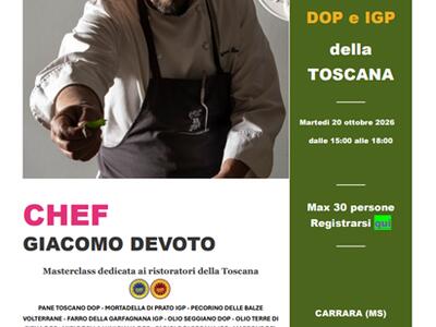 DOP e IGP toscane, la qualità entra nei menu: a Marina di Carrara la Masterclass di QUORE con lo chef stellato Giacomo Devoto