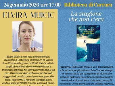 Elvira Mujcic protagonista del prossimo appuntamento di "Il Pensier lib(e)ro"