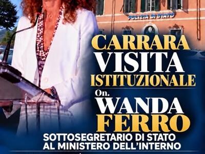 Sicurezza: FdI porta Wanda Ferro giovedì 22 ottobre a Carrara: «Portiamo le esigenze della città all’attenzione del governo e il sostegno alle forze dell’ordine”