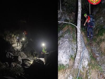 Bloccati su un salto di roccia altro 30 metri: salvati dal Soccorso Alpino un gruppo di escursionisti sul Monte Contrario