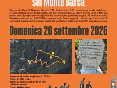 Passeggiata della Resistenza sul Monte Barca 30 settembre
