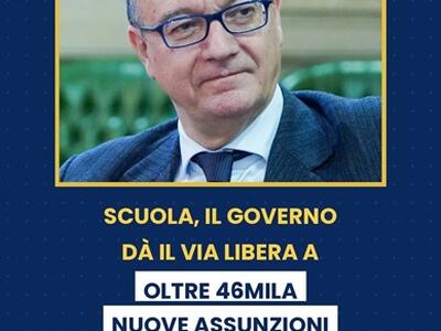 Scuola, il Governo dà il via libera a oltre 46mila nuove assunzioni di docenti