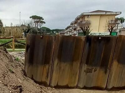 Varco sull'argine destro del Frigido lasciato dal cantiere: Italia Nostra Massa Montignoso chiede rapido intervento