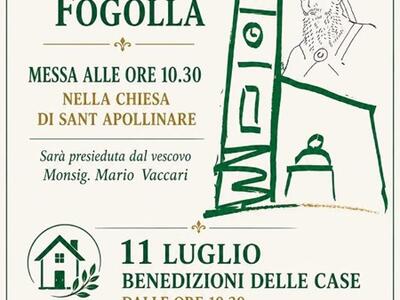 Dal 9 al 12 luglio Montereggio ricorda e venera il Suo Santo, San Francesco Fogolla, patrimonio di tutta la Lunigiana e non solo.