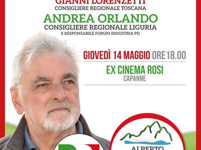 Andrea Orlando a Montignoso per la campagna elettorale di Nardi Perna del Pd