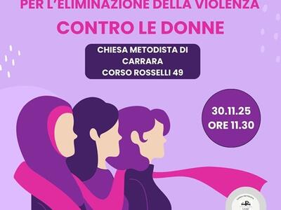 Drappo rosso e culto Viola: le iniziative della chiesa metodista di Carrara per celebrare la Giornata contro la violenza sulle donne