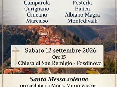 Don Fabio Arduino nuovo Parroco dell'Unità Pastorale di Fosdinovo. Ingresso il 12 settembre a San Remigio