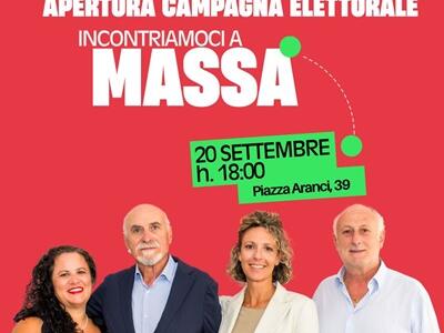 &quot;Incontriamoci a Massa&quot;: il Pd Massa Carrara apre la campagna elettorale il 20 settembre in piazza Aranci