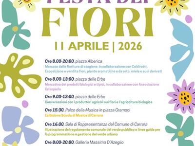Il centro di Carrara si colora di primavera: sabato 11 aprile torna la Festa dei fiori