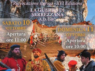"Sarzana Senza Tempo" XVI Edizione, 10 e 11 0ttobre Cittadella di Sarzana (Fortezza Firmafede) “La Guerra di Serrezzana”