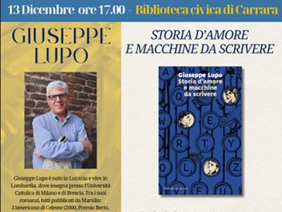 Rassegna Pensier lib(e)ro di Associazione Qulture: il 13 dicembre arriva Giuseppe Lupo con "Storia d'amore e di macchine da scrivere"